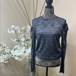 🦋NWT Walter Baker Charcoal Cold Shoulder Blouse M